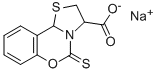 5H,10bH-Thiazolo(3,2-c)(1,3)benzoxazine-3-carboxylic acid, 2,3-dihydro -5-thioxo-, sodium salt 结构式