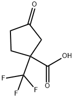 Cyclopentanecarboxylic acid, 3-oxo-1-(trifluoromethyl)- 结构式