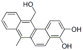 12-(ヒドロキシメチル)-7-メチルベンゾ[a]アントラセン-3,4-ジオール 化学構造式