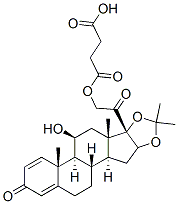 11beta,21-dihydroxy-16alpha,17-(isopropylidenedioxy)pregna-1,4-diene-3,20-dione 21-(hydrogen succinate),78806-74-3,结构式