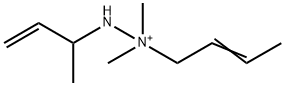 Hydrazinium, 1-(2-butenyl)-1,1-dimethyl-2-(1-methyl-2-propenyl)- (9CI) Structure