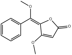 4-Methoxy-5-[(Z)-methoxy(phenyl)methylene]furan-2(5H)-one Struktur