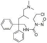 N-(2-クロロエチル)-N'-(5-ジメチルアミノ-4-メチル-2,2-ジフェニルペンチル)-N-ニトロソ尿素 化学構造式