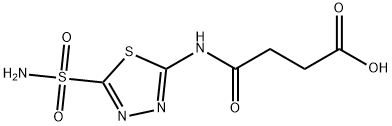 4-[[5-(AMINOSULFONYL)-1,3,4-THIADIAZOL-2-YL]AMINO]-4-OXO-BUTANOIC ACID 化学構造式