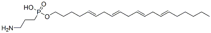 (3-アミノプロピル)ホスホン酸水素(5Z,8Z,11Z,14Z)-5,8,11,14-イコサテトラエニル 化学構造式