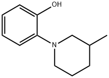 1-(2-HYDROXYPHENYL)-3-METHYLPIPERIDINE 化学構造式