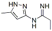 Propanimidamide,  N-(5-methyl-1H-pyrazol-3-yl)- 化学構造式