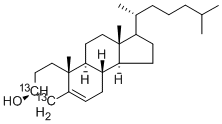 胆固醇-3,4-13C2, 78887-48-6, 结构式