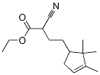α-シアノ-2,2,3-トリメチル-3-シクロペンテン-1-ブタン酸エチル 化学構造式