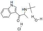 1-(1H-indol-3-yl)-2-(tert-butylamino)propan-1-one hydrate hydrochlorid e Structure