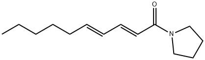 1-(1-オキソ-2,4-デカジエニル)ピロリジン 化学構造式