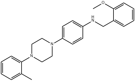 2-Methoxy-N-(4-(4-(2-methylphenyl)-1-piperazinyl)phenyl)benzenemethana mine Struktur
