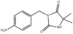 3-(4-aminobenzyl)-5,5-dimethylimidazolidine-2,4-dioneMFCD07801002 Struktur
