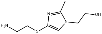 4-(2-aminoethyl)thio-2-methylimidazole-1-ethanol Struktur