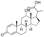 12-hydroxy-3-oxo-1,4-pregnadiene-20-carboxylic acid Structure