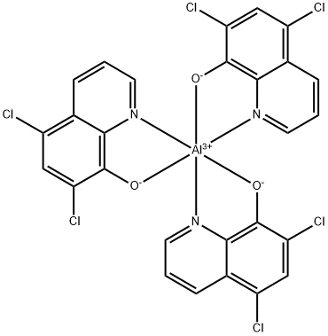 tris(5,7-dichloroquinolin-8-olato-N1,O8)aluminium 结构式