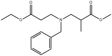 N-(3-メトキシ-2-メチル-3-オキソプロピル)-N-(フェニルメチル)-β-アラニンエチル 化学構造式