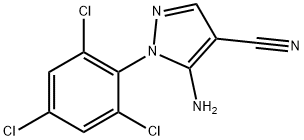 5-氨基-4-氰基(1-2,4,6-三氯苯甲基)吡唑 结构式