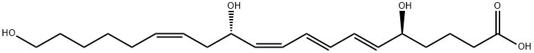 5,12,20-trihydroxy-6,8,10,14-eicosatetraenoic acid|