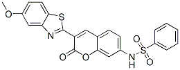 Benzenesulfonamide, N-3-(5-methoxy-2-benzothiazolyl)-2-oxo-2H-1-benzopyran-7-yl- Struktur