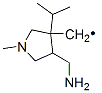 Methyl, [4-(aminomethyl)-1-methyl-3-(1-methylethyl)-3-pyrrolidinyl]- (9CI) Structure