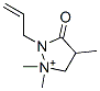 Pyrazolidinium, 1,1,4-trimethyl-3-oxo-2-(2-propenyl)- (9CI) 结构式