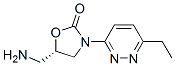 2-Oxazolidinone,5-(aminomethyl)-3-(6-ethyl-3-pyridazinyl)-,(S)-(9CI) Struktur