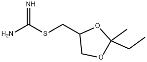Carbamimidothioic acid, (2-ethyl-2-methyl-1,3-dioxolan-4-yl)methyl ester (9CI) Structure