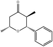 4H-Pyran-4-one,tetrahydro-3,6-dimethyl-2-phenyl-,(2R,3S,6R)-(9CI) Structure