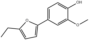 Phenol, 4-(5-ethyl-2-furanyl)-2-methoxy- (9CI) 结构式