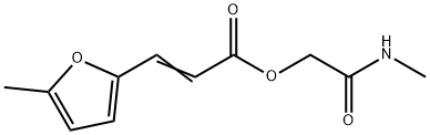 2-Propenoicacid,3-(5-methyl-2-furanyl)-,2-(methylamino)-2-oxoethylester(9CI) Struktur