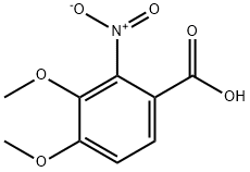 3,4-二甲氧基-2-硝基苯甲酸 结构式