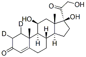 コルチゾール-1,2-D2 化学構造式