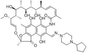25-DESACETYL RIFAPENTINE, 79039-56-8, 结构式