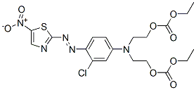 ethyl 5-[3-chloro-4-[(5-nitrothiazol-2-yl)azo]phenyl]-9-oxo-2,8,10-trioxa-5-azadodecanoate 结构式