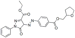 ethyl 4,5-dihydro-5-oxo-1-phenyl-4-[[4-[[(tetrahydro-2-furyl)methoxy]carbonyl]phenyl]azo]-1H-pyrazole-3-carboxylate Structure