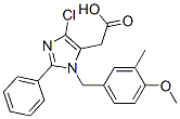 4-Chloro-1-(4-methoxy-3-methylbenzyl)-2-phenyl-1H-imidazole-5-acetic acid 结构式