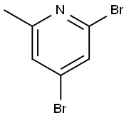2,4-ジブロモ-6-メチルピリジン 化学構造式