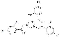 1H-Imidazolium,  1-[2-(2,4-dichlorophenyl)-2-[(2,4-dichlorophenyl)methoxy]ethyl]-3-[2-(2,4-dichlorophenyl)-2-oxoethyl]-,790602-08-3,结构式