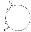2-メチル-1,4-ジオキサシクロヘプタデカン-5,17-ジオン 化学構造式
