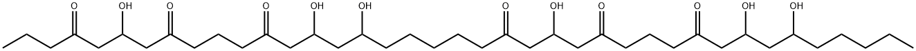 6,14,16,24,32,34-Hexahydroxy-4,8,12,22,26,30-nonatriacontanehexone 结构式