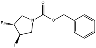 (3R,4R)-N-Cbz-3,4-difluoropyrrolidine Struktur