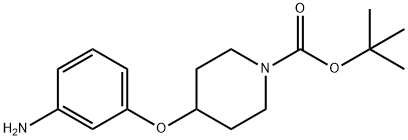4-(3-氨基苯氧基)哌啶-1-羧酸叔丁酯,790667-68-4,结构式