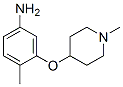 Benzenamine, 4-methyl-3-[(1-methyl-4-piperidinyl)oxy]- (9CI) Structure