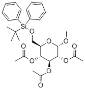 Methyl-6-O-(tert.-butyldiphenylsilyl)-2,3,4-tri-O-acetyl-α-D-glucopyranoside Structure
