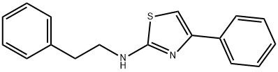 4-フェニル-N-(2-フェニルエチル)-2-チアゾールアミン 化学構造式