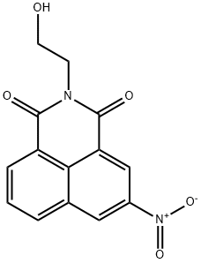 1H-Benz(de)isoquinoline-1,3(2H)-dione, 2-(2-hydroxyethyl)-5-nitro- Structure