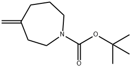 4-亚甲基氮杂环庚烷-1-甲酸叔丁酯 结构式
