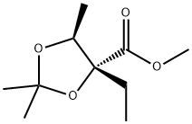 1,3-Dioxolane-4-carboxylicacid,4-ethyl-2,2,5-trimethyl-,methylester,(4R,5S)-(9CI) Structure