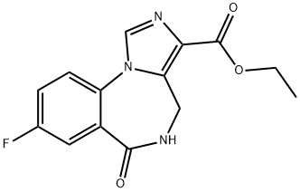 4H-IMIDAZO[1,5-A][1,4]BENZODIAZEPINE-3-CARBOXYLIC ACID, 8-FLUORO-5,6-DIHYDRO-6-OXO-, ETHYL ESTER Struktur